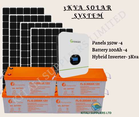 Solar System  3KVA  Growatt Hybrid Inverter image 1