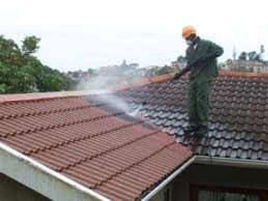 Roof and wall pressure washing image 1