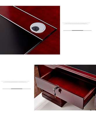 Executive Luxury CEO Mahogany Office Desk image 4