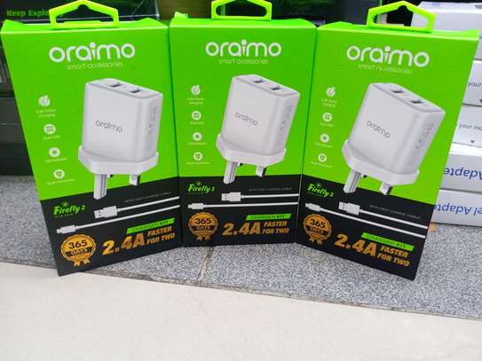 ORAIMO FIREFLY Dual USB Fast Wall Charger and MicroUSB Cable image 1