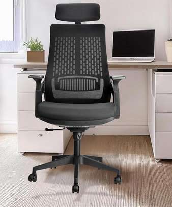 Office Chair : Black Ergonomic  Swivel Office Chair image 1