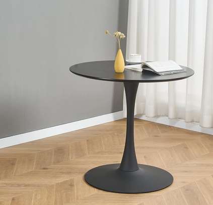 Office Table:  Black Round Marble Dining Table image 4