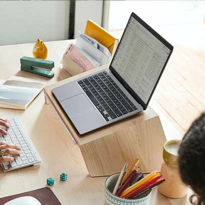 Wooden Laptop Stand Mount Raiser image 3