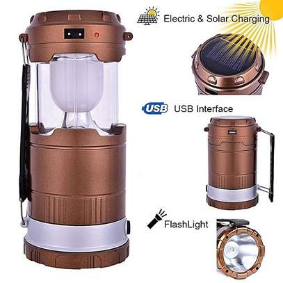 Solar-Electric Night Light Lamp Rechargeable Indoor/Outdoor LED Lantern image 3