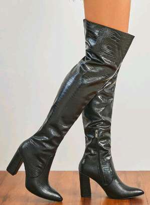 Pattern Chunky Thighboots image 1