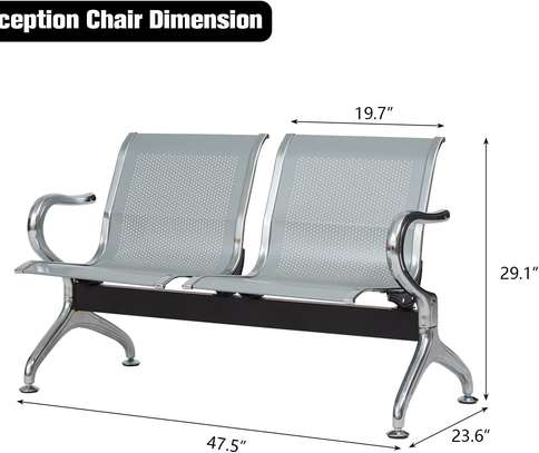 Office Bench: Two Persons Seater Reception Waiting Bench image 2