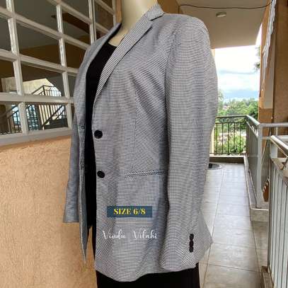 Official Checked Black & White Blazer - Size 6/8 image 3