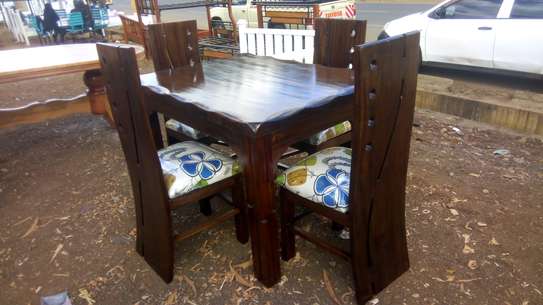 Dinning table hardwood only with 4 chairs image 1