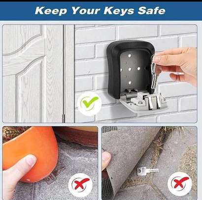 Weatherproof Wall-mounted Key Safe Password  Key lock box image 4