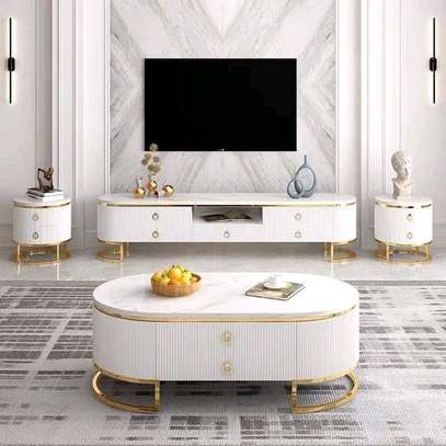 Coffee table with tv stand image 1