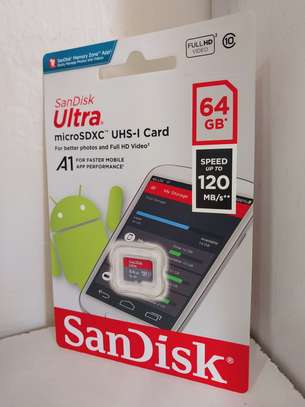 Sandisk Ultra 64gb Micro SD Card Sdxc A1 Uhs-i 120mb/S image 1