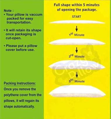 Set of 2 Standard White Plush Pillows Breathable image 4