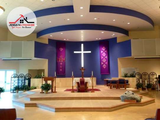 Church gypsum interior design work in Nairobi Kenya image 3