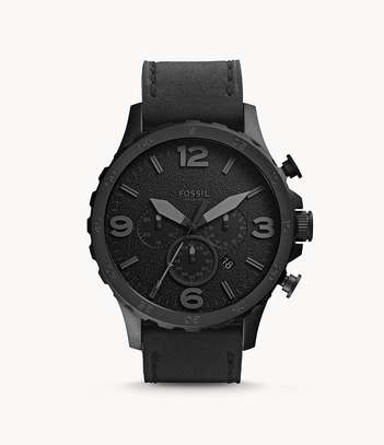 FOSSIL Nate Black Ion Plated Mens Watch JR1354 image 1