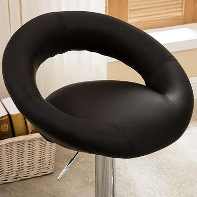 Low Back Black Swivel Adjustable Barstool image 2