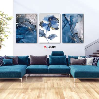 Blue theme wall art decor image 5