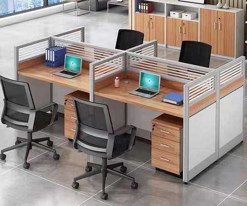 Office Desk; 4 Person Office Workstation Desk image 4