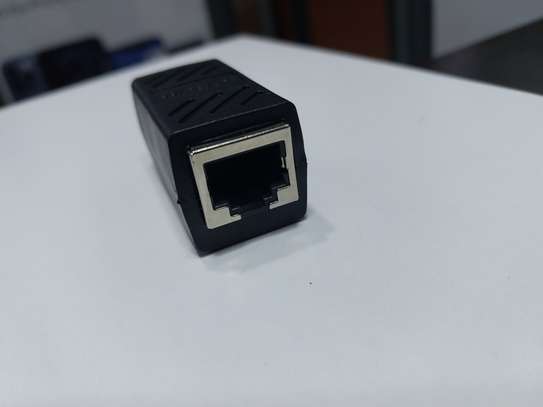 CAT6 RJ45 Female-to-Female LAN Cable Extension Adapter image 1