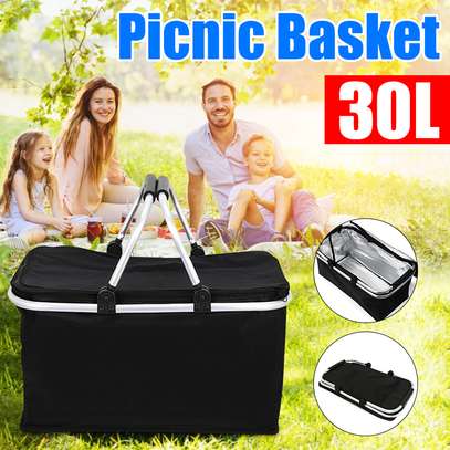 30L Picnic Basket Bag Insulated Heat Cooler image 1