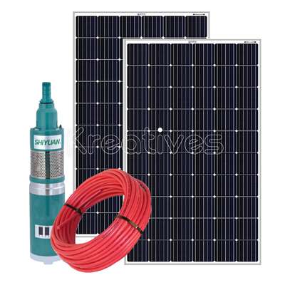 Full Kit Dc Solar 70m 3000l/H Pump With Solar Panels image 1
