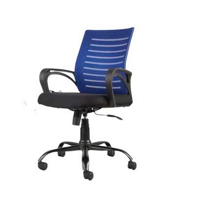 Office Chair: Blue Executive Office Chair, Mesh Back Support image 4