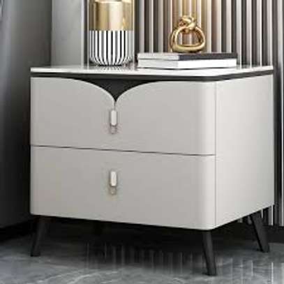 White Solid Wood Nordic Storage Cabinet for Bedroom image 3