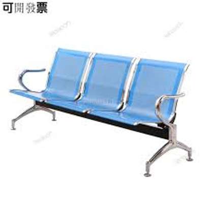 Benches: Heavy-Duty Public Seating – Blue Metal Bench image 2