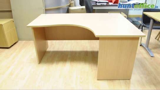 Office Desk: 120cm Long Way Curved Office Desk image 6