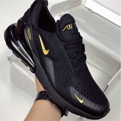 Black/Gold Airmax 270 Nike Sneakers Men And Women Shoes image 2