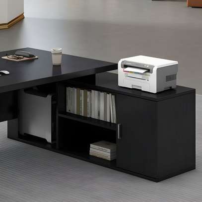 Office Desks: 1600mm Modern Hardwood Office Desk image 2