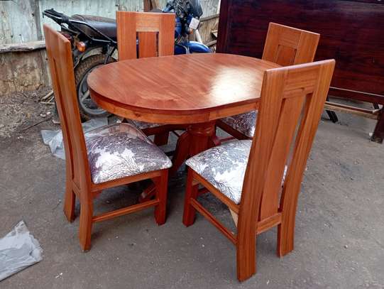 4 Seater Oval Shaped Mahogany Wood Tables image 3