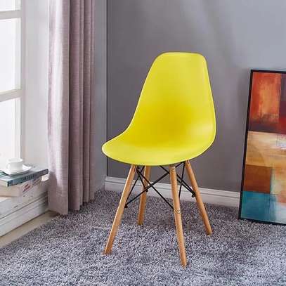 Office Chair; Emmy Wooden Legs Chair image 1