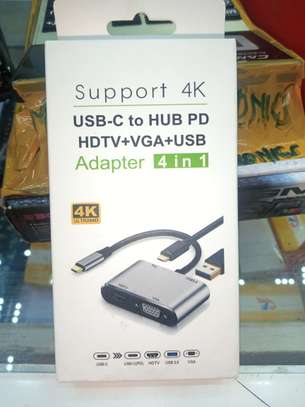 Generic 4 IN 1 USB-C To HUB PD,HDMI + VGA + USB ADAPTER image 1