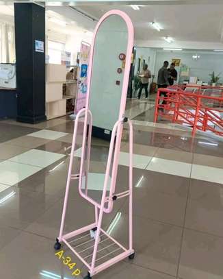 FULL LENGTH DRESSING MIRRORS WITH WHEELS AND SHOE RACK image 3