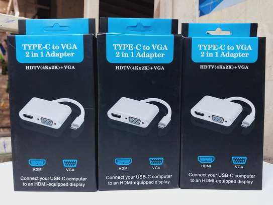2 In 1 Converter USB C To HDMI + VGA Adapter image 3