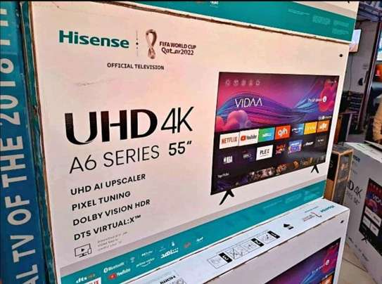 55 Hisense Smart 4K Frameless +Free wall mount image 1