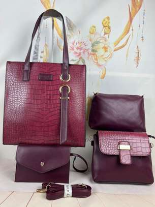 Elegant and classic 4 in one ladies handbag image 1