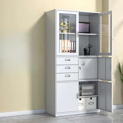 Office Cabinet: Gray Office Cabinet With Safe image 1