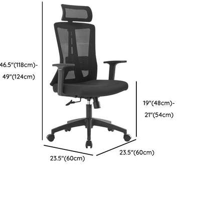 Office Chair: Black Fabric Back Office Chair image 2