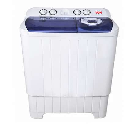 Von VALW-07MLB Twin Tub Washing Machine - White - 7Kg image 1