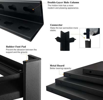 5-Tier Large Metallic Shelving Utility Rack image 4