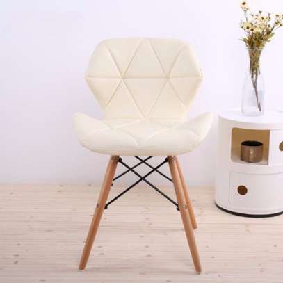 Stylish Leather Padded Eames Dining Chair image 3
