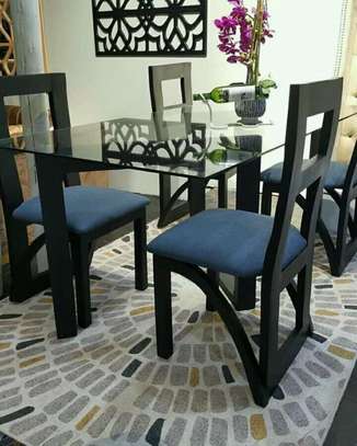 Glass Top 4 Seater Dining Set image 1