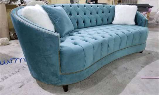 Curved back 3 seater tufted Chester Sofa image 1