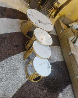 4-Piece Marble Top Nesting Coffee Table Set image 6