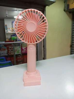 Mini portable fan with phone holder stand image 1