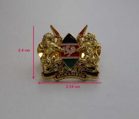 Enhanced Kenya Emblem 3D Gold Finish Lapel Pin Badge image 7