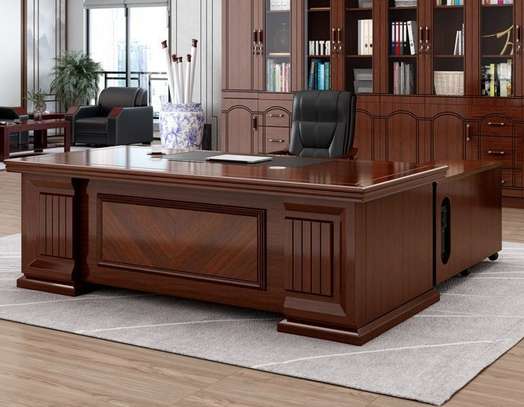 OFFICE DESK: Pure Mahogany Office Desk image 2