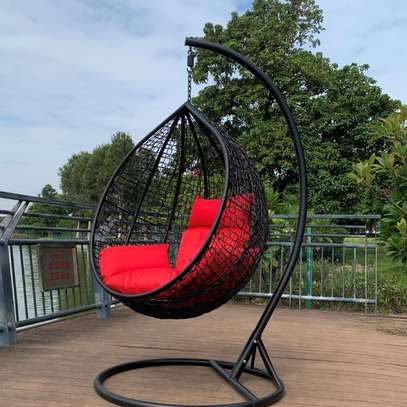 Modern Luxury Egg-Shaped Rattan Swing Chair image 2