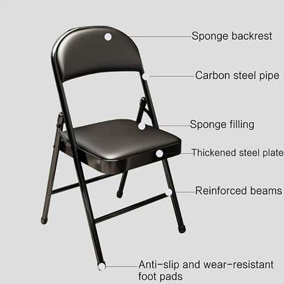 Ergonomic Folding Black Training Chair image 1